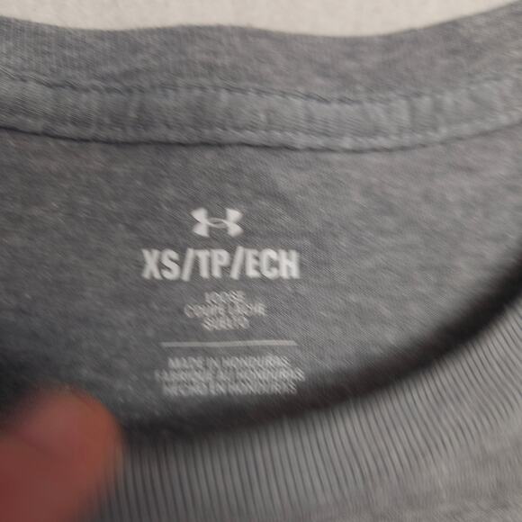 Under Armour Graphic Crew Neck Short Sleeve Casual T Shirt Womens Size XS Gray - Picture 3 of 9